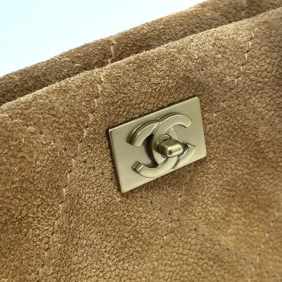 CHANEL Matelasse Tote Shoulder Bag suede Brown - Picture 8 of 10